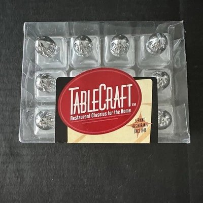 TableCraft 6 conjuntos de sal e pimenta 12 agitadores de vidro transparente e aço inoxidável - Imagem 1 de 4