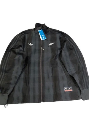 Chaqueta de Pista Adidas All Blacks Tejida a Cuadros Firebird Carbono Para Hombre Talla XXL Foto 1 de 4