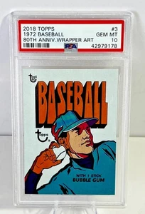 2018 Topps 80th Anniversary 1972 Baseball #3 PSA 10 Gem Mint - Picture 1 of 7