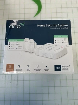 Arlo Home Security System with Wired Keypad Sensor Hub and 2 8-in-1 Sensors NEW - Image 1 of 4