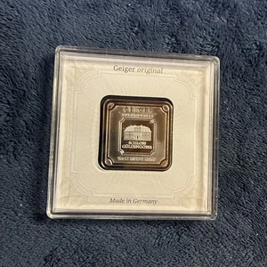 Barra de plata fina Geiger Edelmetalle ensayo de seguridad 1 oz .999 - Imagen 1 de 4
