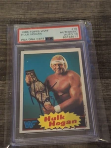 Hulk Hogan Signed 1985 Topps WWF Card #16 Wrestling Auto HOF PSA/DNA PSA 10 GEM - Picture 1 of 2