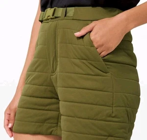 Lululemon Dynamic Movement Shortstop Shorts Größe 6 gesteppt olivgrün - Bild 1 von 6
