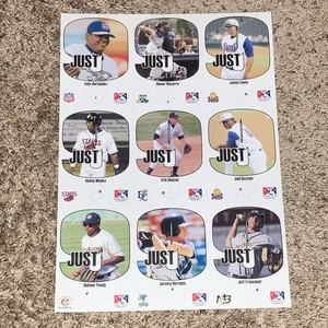 2005 Just Minors Baseball ungeschnittenes Blatt mit Felix Hernandez, Rickie Weeks Rookie RC - Bild 1 von 4