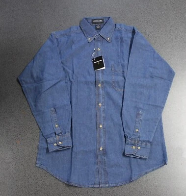 JONATHAN COREY Mens Denim Shirt Medium, New, 15-15 1/2 Neck - Image 1 of 4