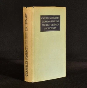 1936 The New Enlarged German-English English-German Compact Dictionary by J. ... - Picture 1 of 9