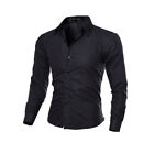 Fashion Men s Luxury Casual Shirts Slim Fit Dress Shirts Long Sleeve Button Tops
