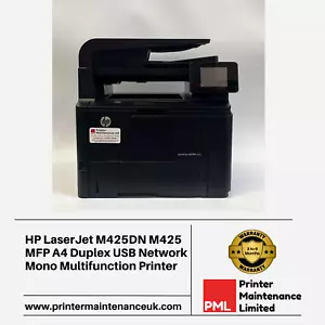 HP LaserJet M425DN M425 MFP A4 Duplex USB Network Mono Multifunction Printer - Picture 1 of 1