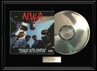 NWA N.W.A.RARE WHITE GOLD SILVER PLATINUM TONE RECORD LP VINYL ALBUM NON RIAA
