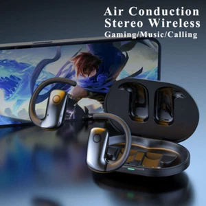 Bluetooth 5.3 Headset TWS Wireless Earphones Earbuds Stereo Headphones Ear Hook - Picture 1 of 7