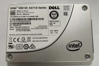 DELL Intel SSD DC S3710 Series 800GB SSDSC2BA800G4G 2.5 " SATA SSD 800G 0DPD14 - Image 1 of 2