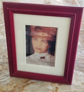 12x10 Red 1 3/8" wide Solid Wood Frame, for 8x10 photo or 5x7 with included mat - Picture 1 of 3