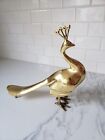 Vintage Brass Peacock MCM Bird Figurine Decorative Statue Heavy