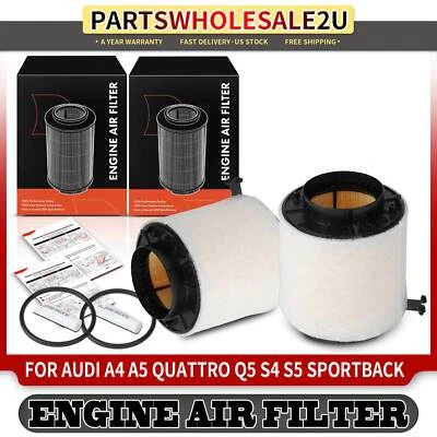 2x Engine Air Filter for Audi A4 Quattro 2009 A5 Quattro 2008-2010 S4 2010-2016 - Image 1 of 4