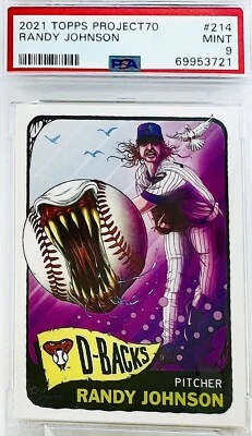 2021 Topps Project 70 Randy Johnson Alex Pardee #214 PSA 9 🔥 PSA Low PSA Pop 6 - Image 1 of 4