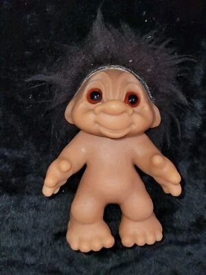 Muñeca Troll Norfin Dam De Colección, Chica Gordita Hecha en Dinamarca Ojos de Cristal Foto 1 de 4