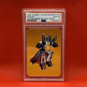 1985 Hasbro Transformers #103 Ramjet Yellow/Tech Specs PSA 10 POP 2
