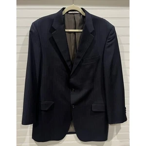 Hickey Freeman Pinstripe Blazer 100% Wool Two Button Suit Jacket 42 REG - Picture 1 of 12