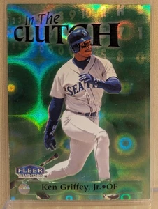 1998 Fleer Tradition IN THE CLUTCH #7 Ken Griffey Jr. Refractor HOF GREEN INSERT - Picture 1 of 2