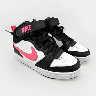 Nike Court Borough 2 Mid Blanco Sunset Pulse GS EE. UU. Niños 4,5 años Rosa Foto 1 de 4