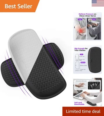 Almohadillas antideslizantes para codos de silicona - Cómodas espuma viscoelástica para escritorio y juegos Foto 1 de 4