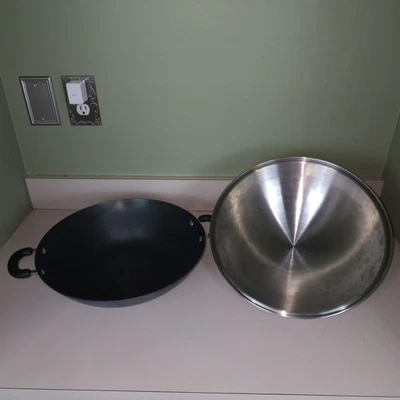 Сковорода сковорода CIRCULON Wok 14 дюймов с антипригарным покрытием жесткая анодированная б/у один раз - Изображение 1 из 4