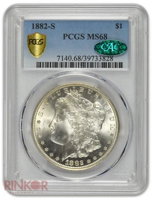 1882-S $1 Morgan Dollar PCGS MS 68 CAC - Image 1 of 3