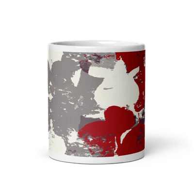 Тканевая керамическая кружка — текстурированные узоры — кофейная чашка 11 унций — чайная чашка - Изображение 1 из 3