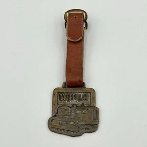 Vintage Caterpillar Tractors Equip Metal Watch Fob Keychain Strap North Carolina - Picture 1 of 9