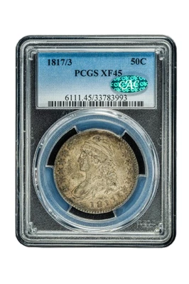 1817/3 Capped Bust Half Dollar PCGS XF45 CAC - Image 1 of 4