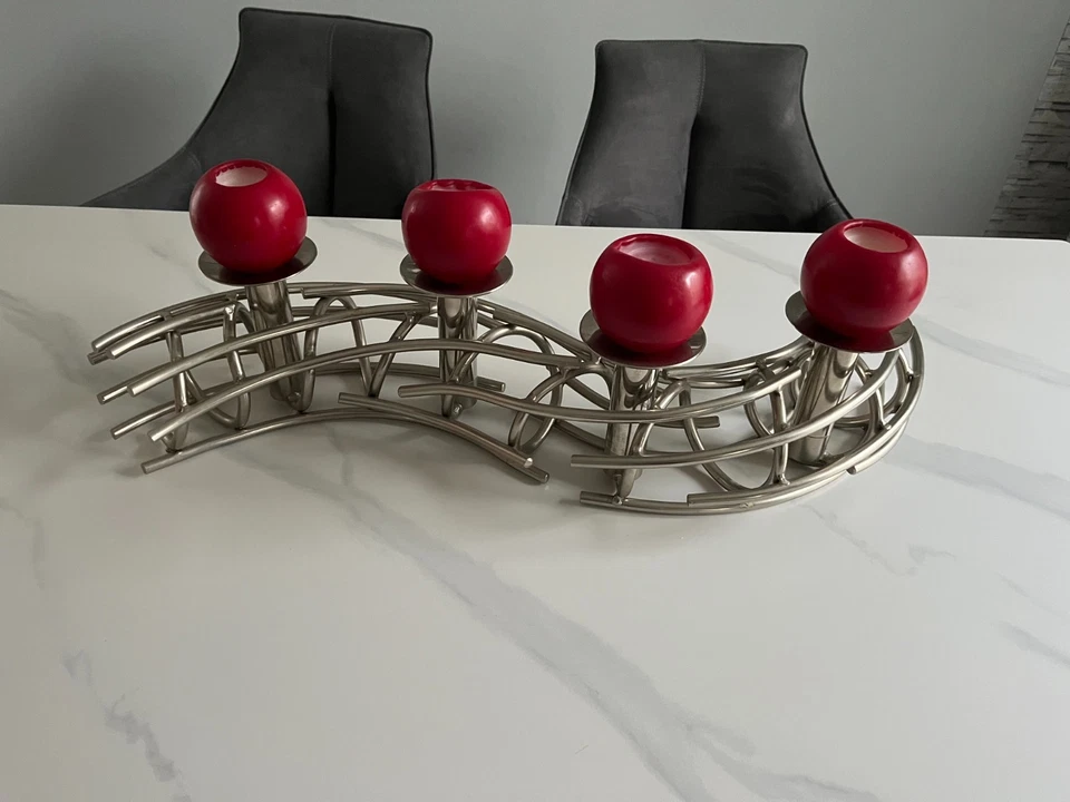 Fink 4-flg. Advens-/ Universal - Kerzenleuchter 86 cm in Silber Kerzenhalter - Bild 1 von 4