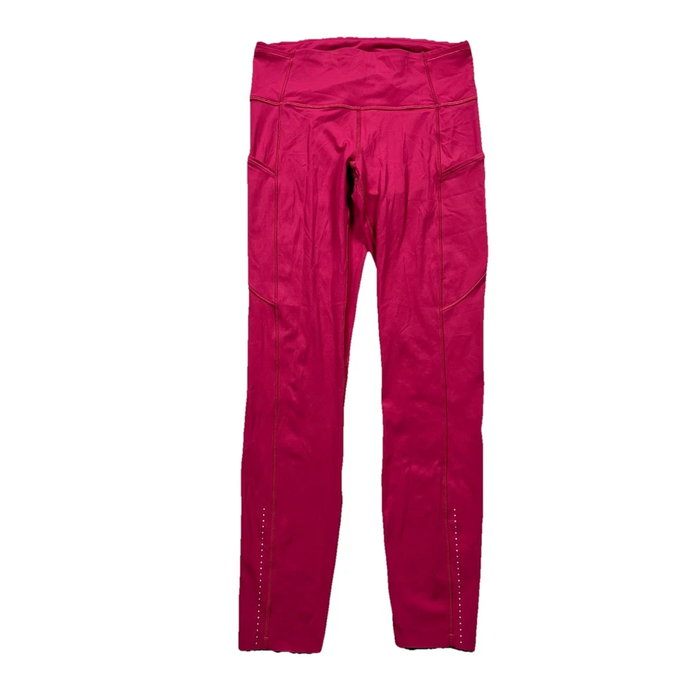 "Amallado Lululemon Fast Free 7/8 II 25"" Nulux para mujer talla 6 en rojo violeta" Foto 1 de 4