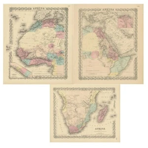 Conjunto de tres mapas antiguos de África  - Imagen 1 de 4