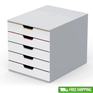5 Drawer Stackable Desktop Storage Box Office Supplies Craft Organizer Plastic - Picture 1 of 9