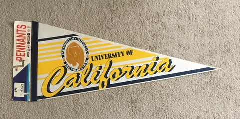 University of California Golden Bear Felt Licensed Yellow, Blue & White Pennant Cover