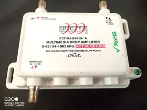 PCT Multimedia Drop Amplifier DSM Signal Booster HDTV Antenna Cable TV Powered - Picture 1 of 6