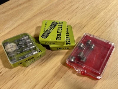 Surtido Littlefuse vintage — TV, radio, fusibles electrónicos — 3AG SloBlo y más Foto 1 de 4