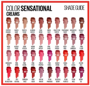 Maybelline Color Sensational Crème Lipstick 0.15 oz Each YOU CHOOSE YOUR COLOR - Picture 1 of 24