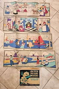 Set di 4 poster quadri olandesi 1937 Mildred Lyon Hetherington arte da pannello antichi - Foto 1 di 20