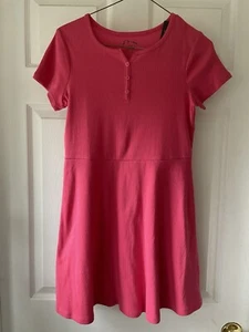 NEW Valentine's Dress Pink Short Sleeve Henley Knit Art Class XL 14 Dusty Rose - Picture 1 of 4