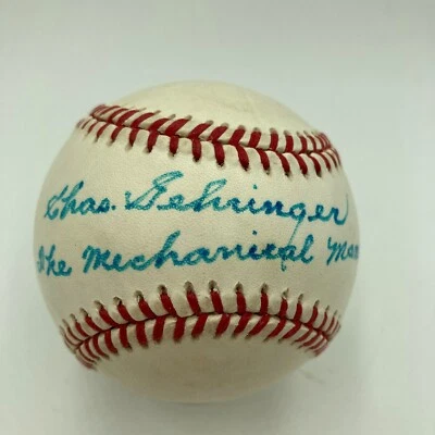 Charlie Chas Gehringer The Mechanical Man Nickname Signed Baseball JSA COA - Image 1 of 3
