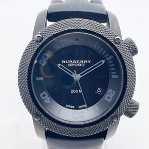 Burberry Bu7791 Black Rubber Qz Men'S - Picture 1 of 8