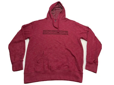 Men's Troy Lee Designs Heathered Signature Hoodie Size Large Red - Image 1 of 4