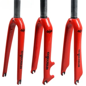 14 16 18 20 22 Inch Folding BMX Bike Hard Fork Full Carbon Bicycle Front Forks - Picture 1 of 24