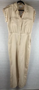 Nine West Women's Sz L Utility Collection Beige Button Down Jumpsuit NWT - Picture 1 of 14