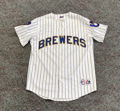 Majestic Milwaukee Brewers Prince Fielder Jersey Size Medium MLB Baseball Used Cover