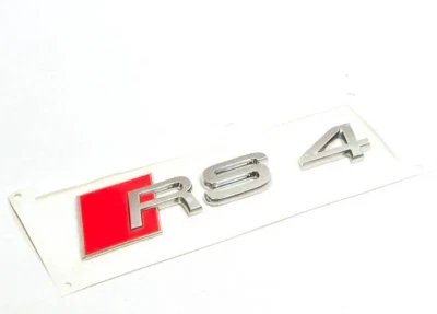 NEW AUDI RS4 (2000-2016) REAR TRUNK RS4 BADGE EMBLEM 8D98537402ZZ EOM - Image 1 of 4