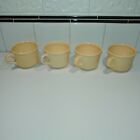 Set Of 4 Vintage 6oz Yellow Restaurant Ware Style Coffee Cups Euc