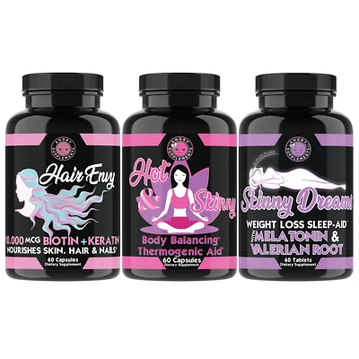 Women's Beauty Trio w/ Hair Envy, Hot & Skinny, Skinny Dreams,3 Pack - Image 1 of 4
