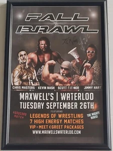 PÓSTER FIRMADO FALL BRAWL CHRIS MASTERS KEVIN NASH SCOTT STEINER JIMMY HART 11x17 - Imagen 1 de 9